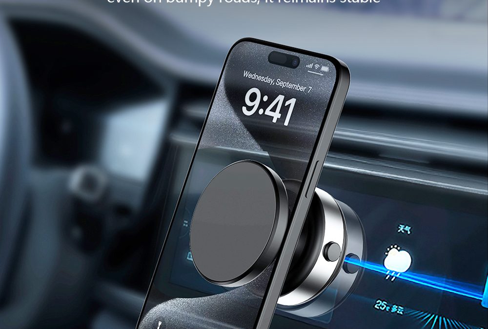 Why is a mobile phone holder essential for safe driving and navigation?